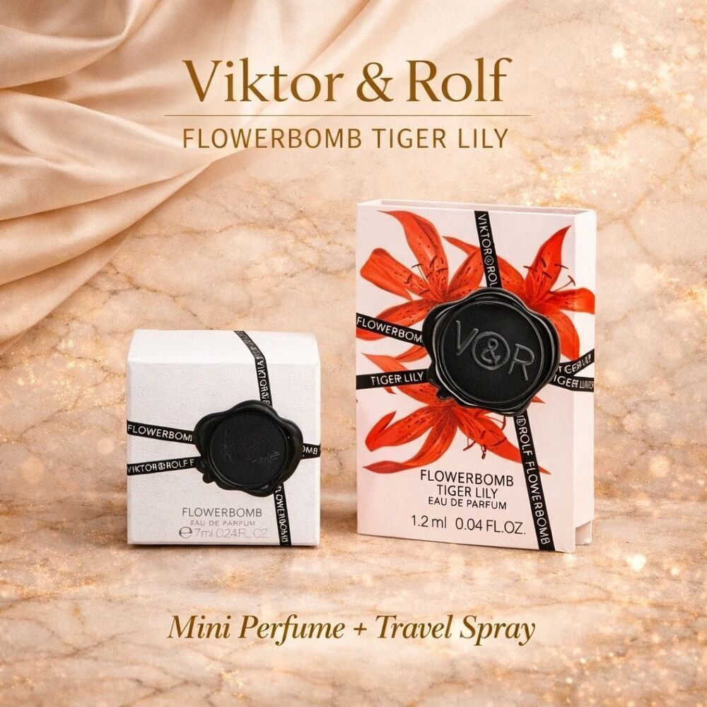 Viktor & Rolf Flowerbomb Mini 7ml + Flowerbomb Tiger Lily Sample | New
